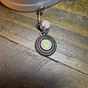 Opalescent belly ring